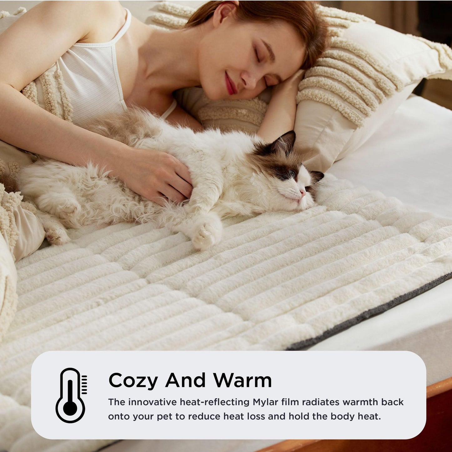 AuraNest Self Warming Pet Bed